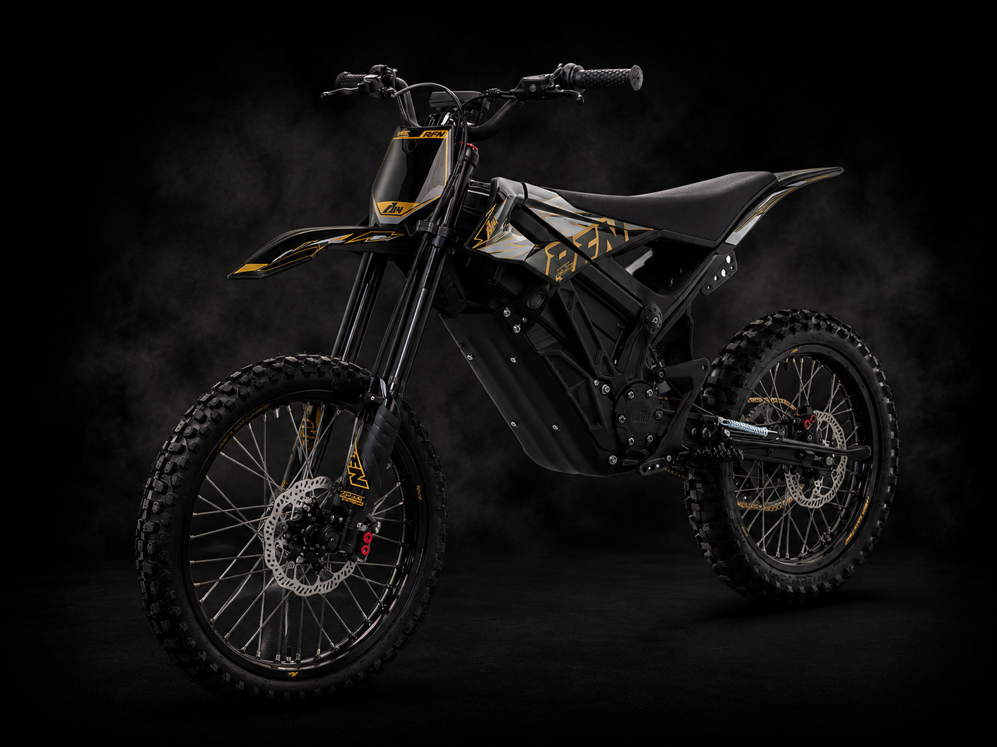 Mota elétrica dxm-moto RFN ARES vista de perfil em estúdio